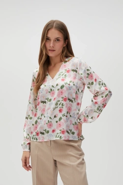 WOMEN'S SHIRT L-KO-4633 OFF WHITE