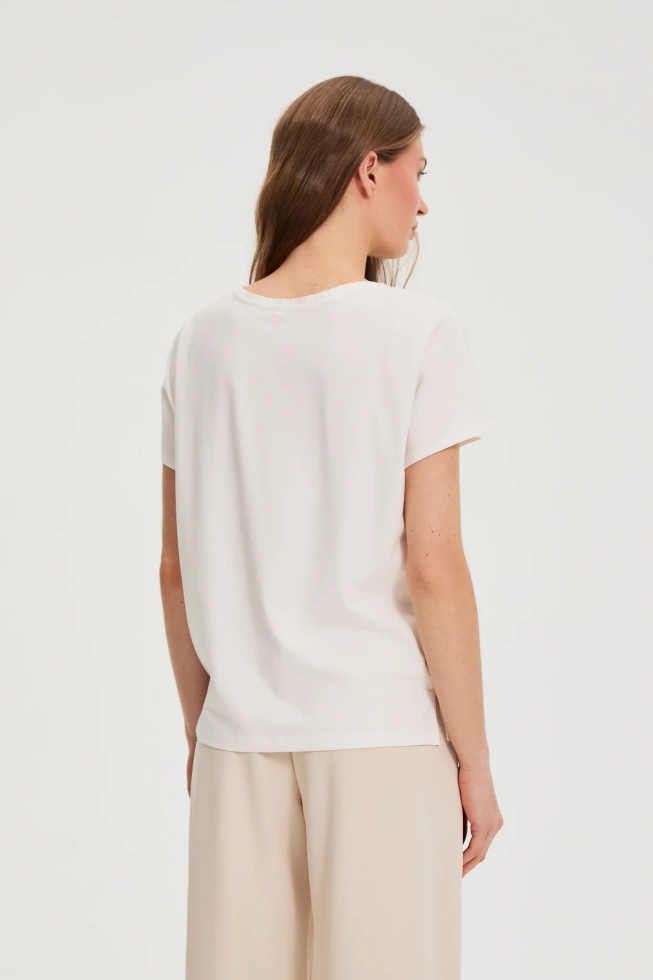 KOSZULKA DAMSKA L-TS-4923 OFF WHITE