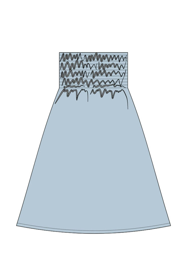SPÓDNICA DAMSKA L-SC-4909 L.BLUE-pakiet