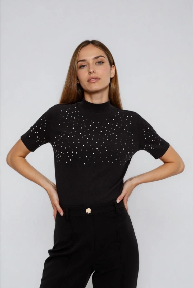 WOMEN'S TSHIRT L-TS-4902 BLACK