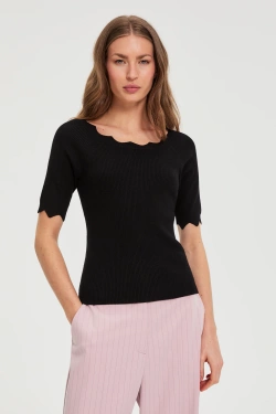 WOMEN'S SWEATER L-SW-4907 BLACK