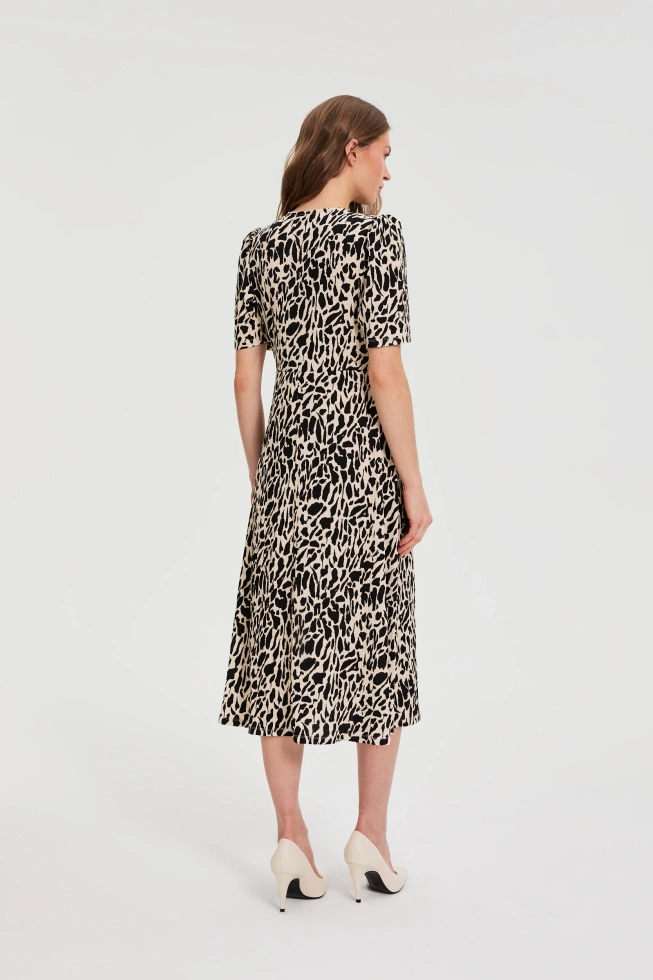 WOMEN'S DRESS L-SU-4910 CREAM