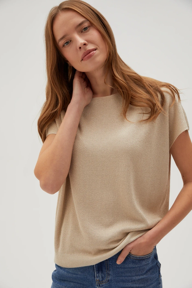 SWETER DAMSKI L-SW-4601 L.BEIGE