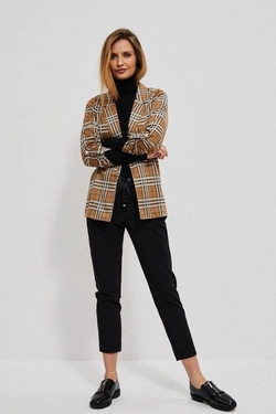 Single-breasted checked blazer