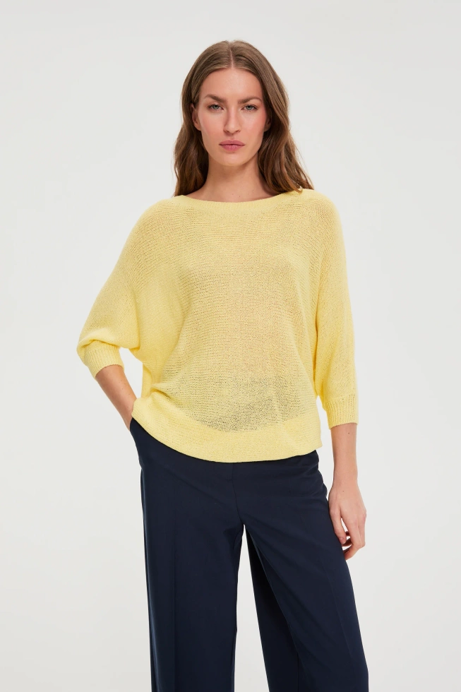WOMEN'S SWEATER L-SW-4910 L.YELLOW