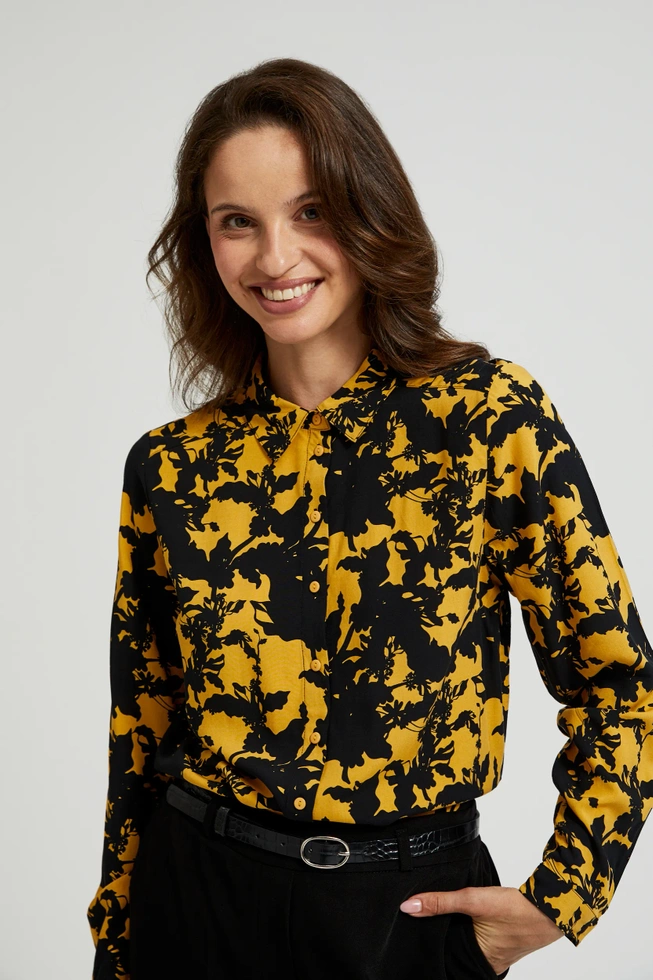 WOMEN'S SHIRT Z-KO-4539 MUSTARD