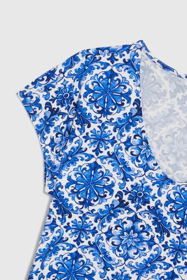 WOMEN'S TSHIRT L-TS-4697 D.BLUE