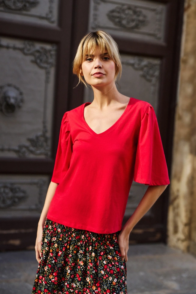 WOMEN'S TSHIRT L-TS-4705 RED-set