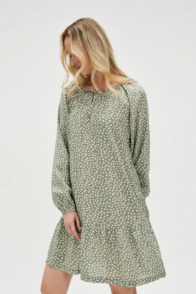 WOMEN'S DRESS L-SU-4608 OLIVE