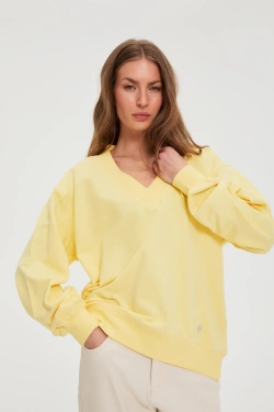 WOMEN'S SWEATSHIRT L-BL-4906 L.YELLOW