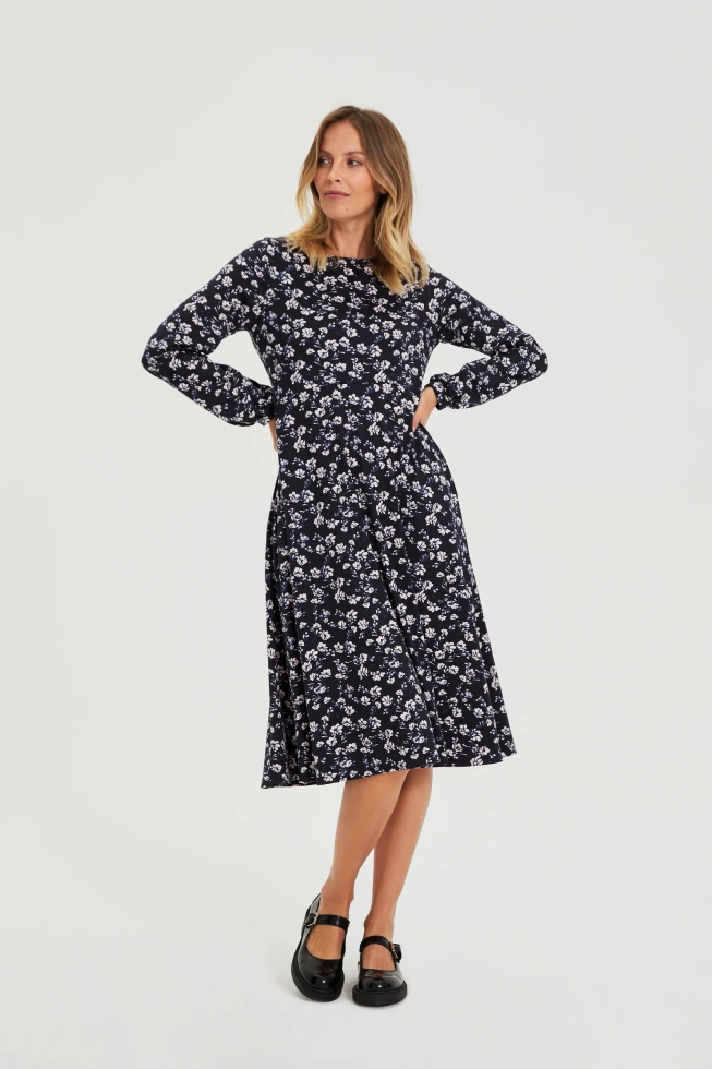 WOMEN'S DRESS L-SU-4901 NAVY