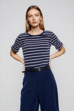 WOMEN'S TSHIRT L-TS-4933 NAVY