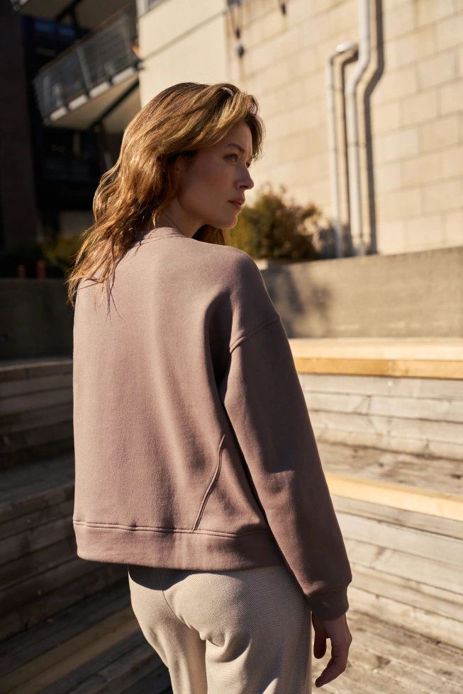 WOMEN'S SWEATSHIRT Z-BL-4814 COFFEE