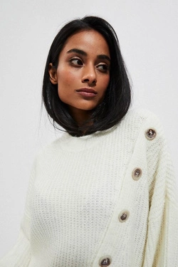 Sweater with decorative buttons