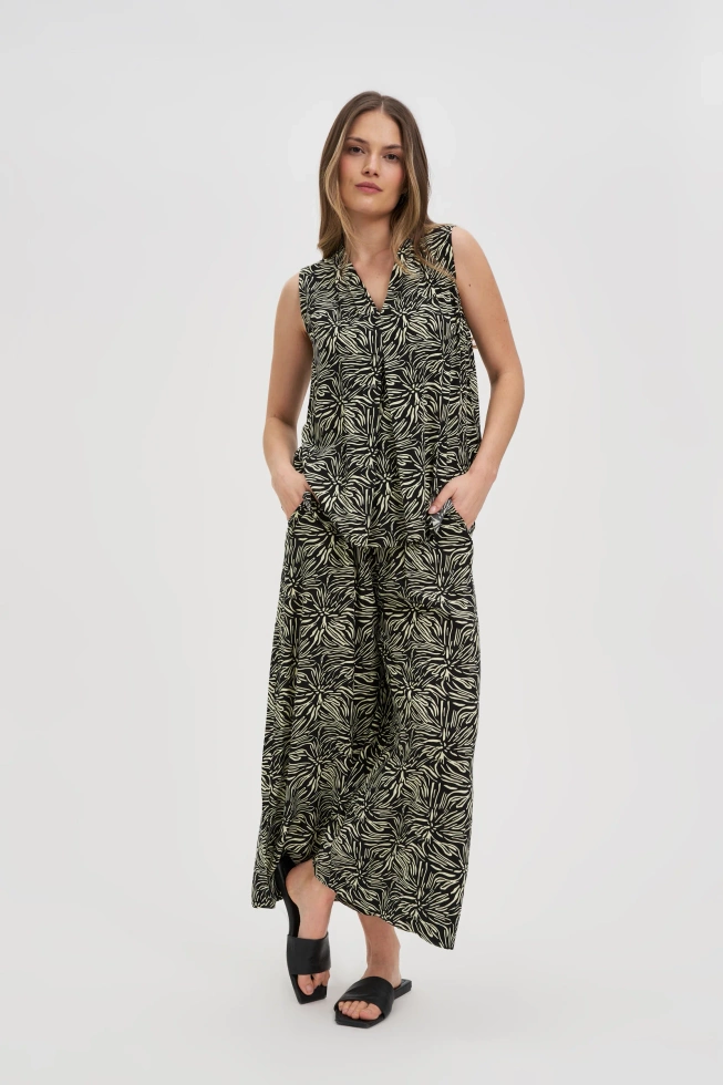 WOMEN'S PANTS L-SP-4626 BLACK-set