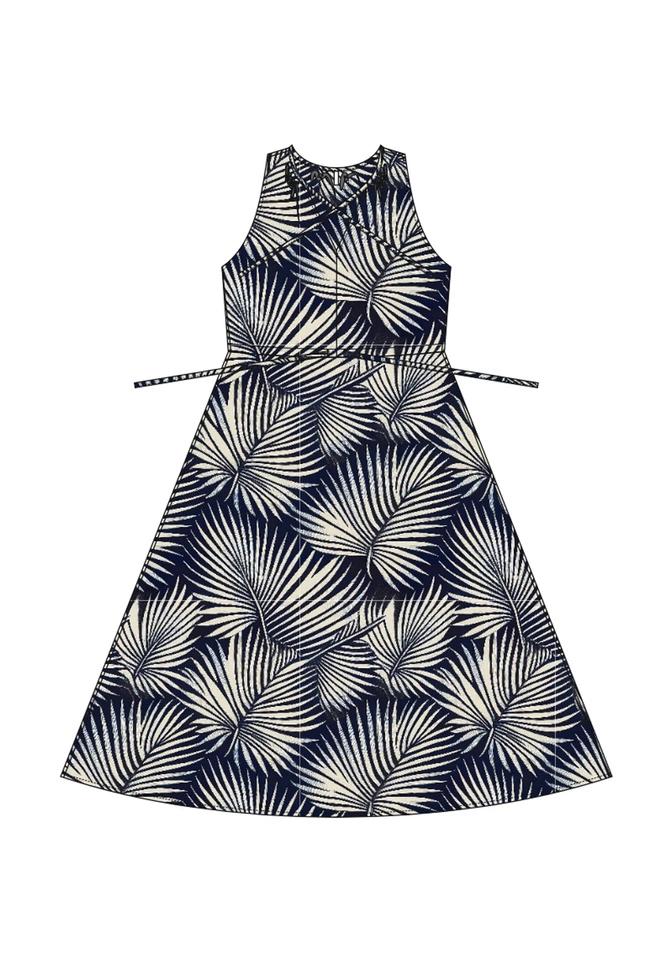 WOMEN'S DRESS L-SU-4957 NAVY