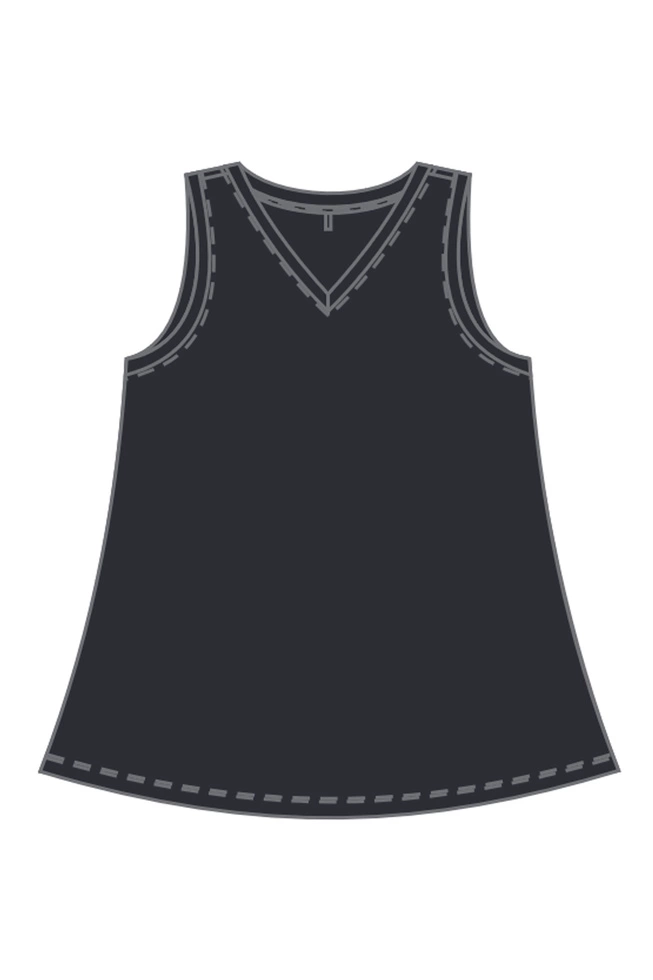 WOMEN'S TOP L-TS-4685 BLACK-set