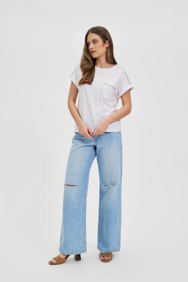WOMEN'S TSHIRT L-TS-4650 WHITE