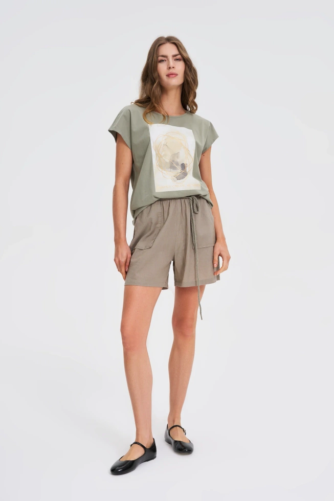 KOSZULKA DAMSKA L-TS-4742 OLIVE