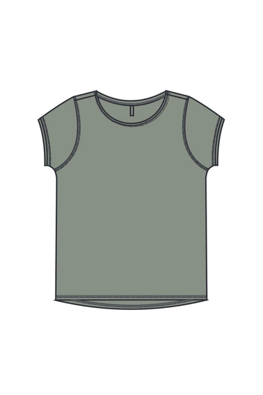 WOMEN'S TSHIRT L-TS-4672 OLIVE