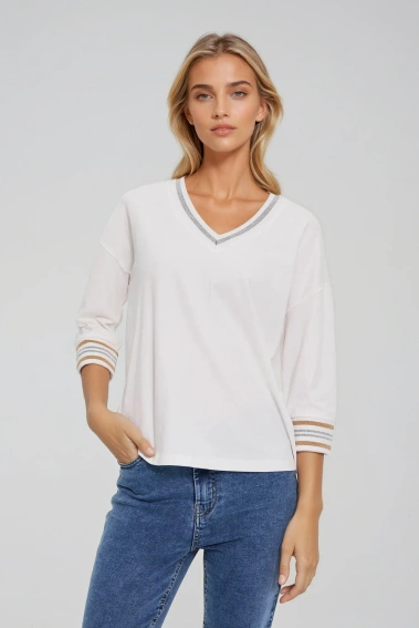 WOMEN'S LONGSLEEVE L-TS-4934 OFF WHITE