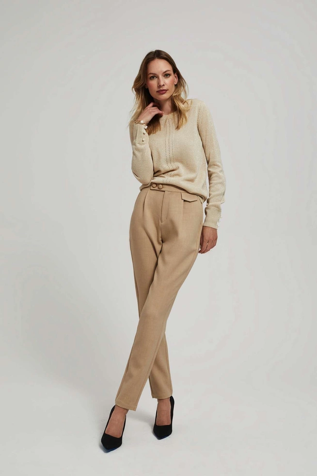 TROUSERS L-SP-4001 BEIGE MEL