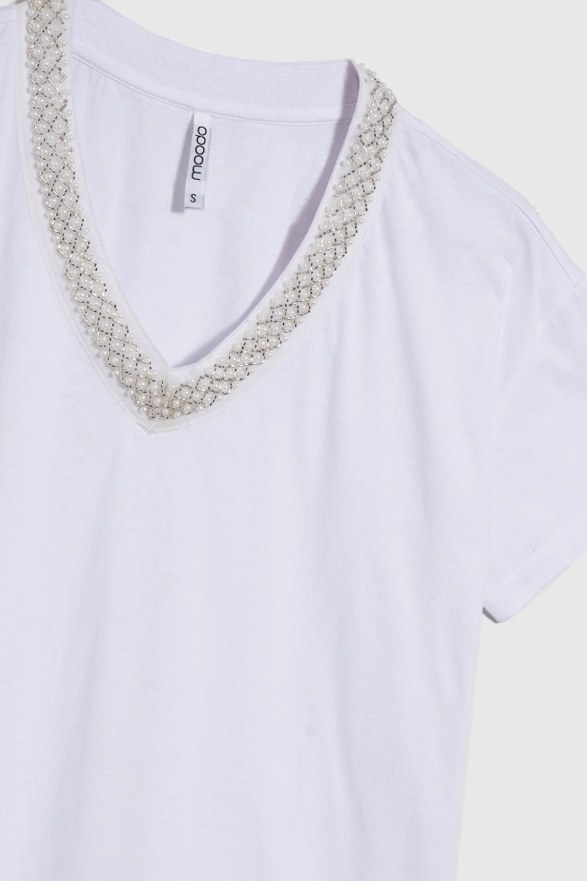 WOMEN'S TSHIRT L-TS-4649 WHITE