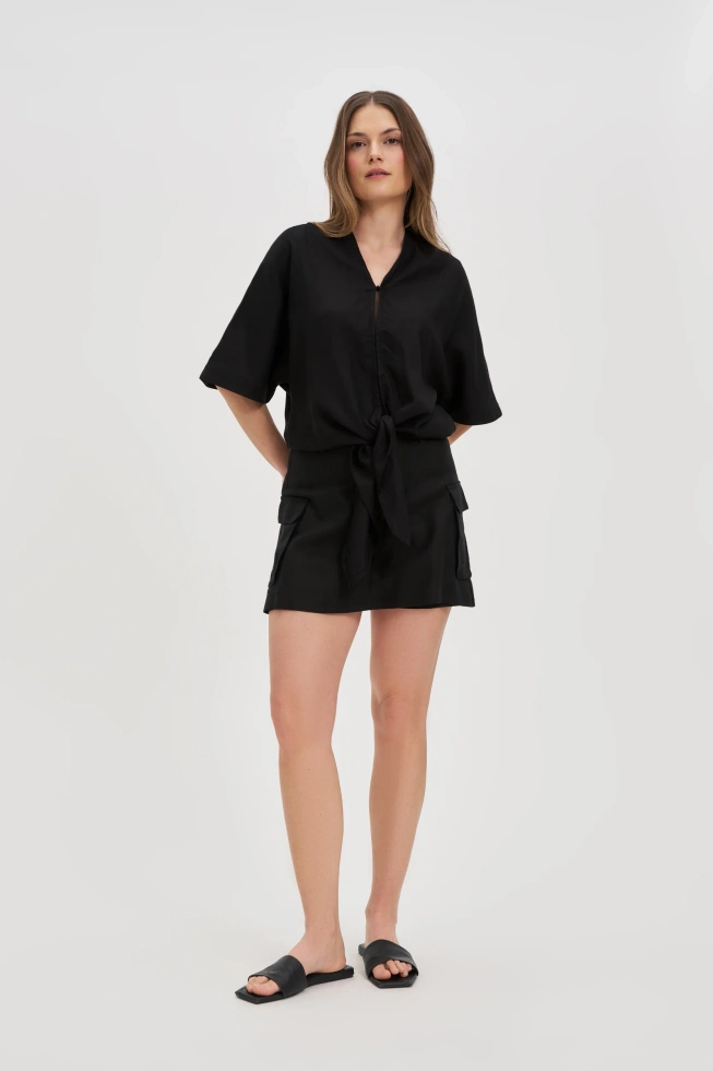 KOSZULA DAMSKA L-KO-4641 BLACK-pakiet