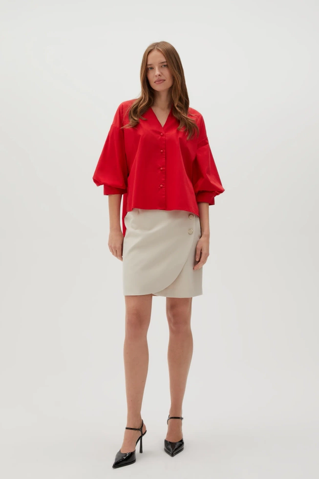 WOMEN'S SHIRT L-KO-4614 RED-set