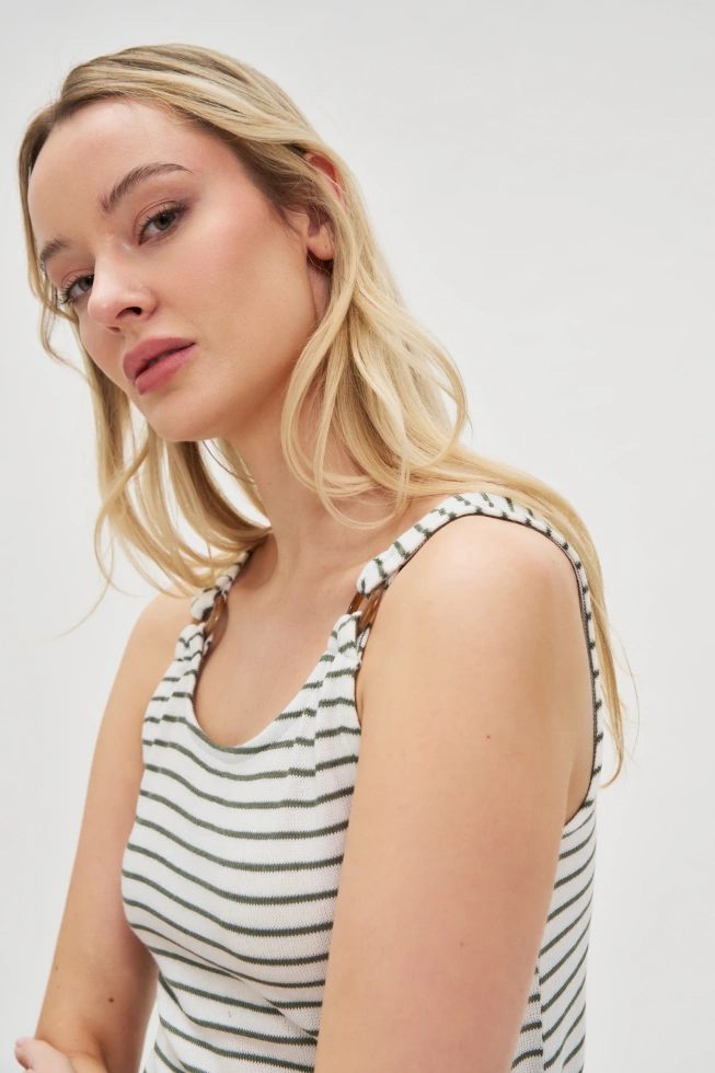 WOMEN'S TOP L-TS-4678 OLIVE