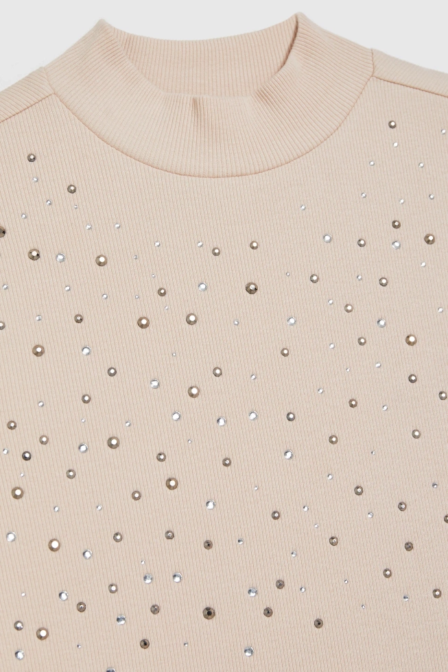 WOMEN'S TSHIRT L-TS-4902 L.BEIGE-set