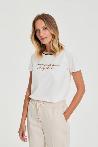 KOSZULKA DAMSKA L-TS-4914 OFF WHITE