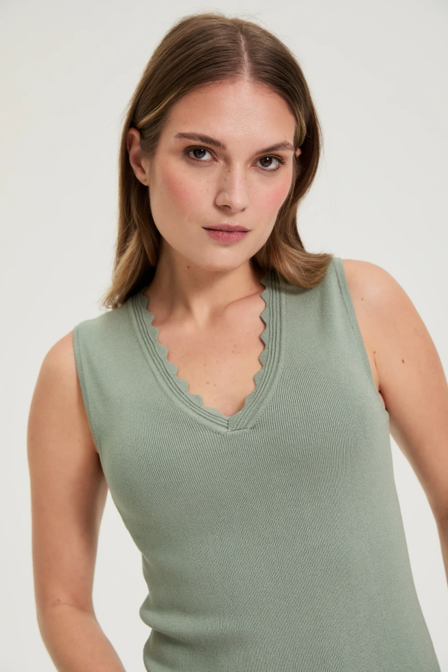 WOMEN'S TOP L-TS-5007 OLIVE