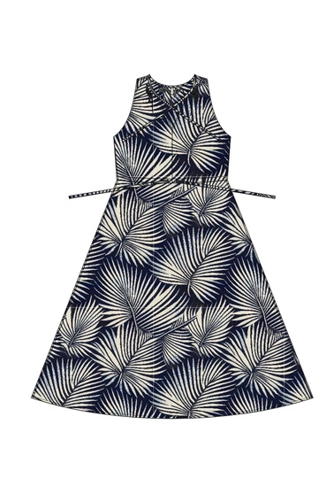 WOMEN'S DRESS L-SU-4957 NAVY-set