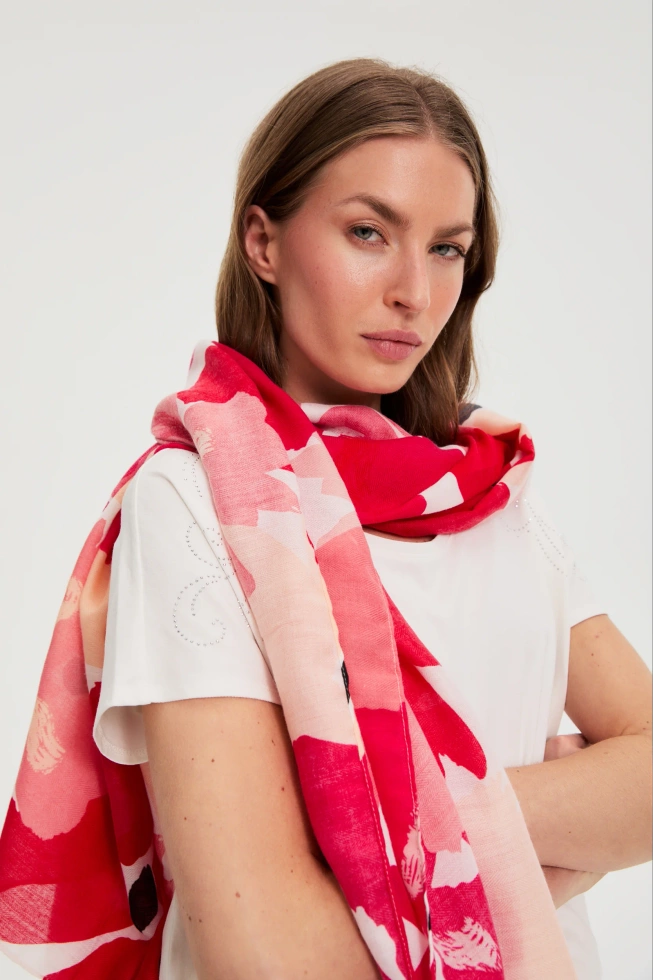 WOMEN'S SCARF L-SZ-4926 RED