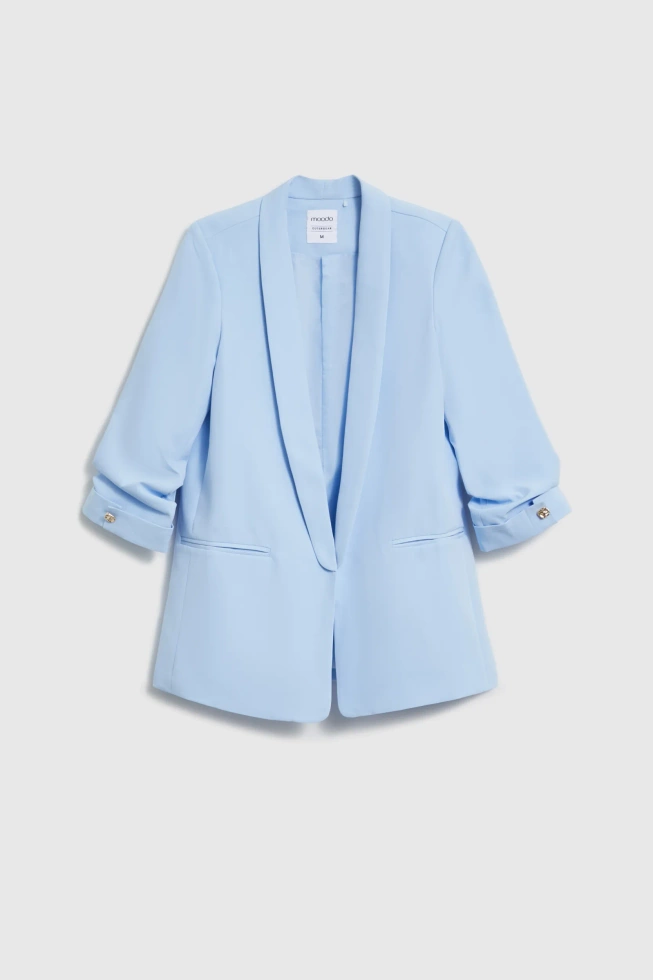 WOMEN'S BLAZER L-MR-4923 L.BLUE