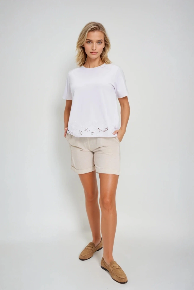 WOMEN'S TSHIRT L-TS-4725 WHITE