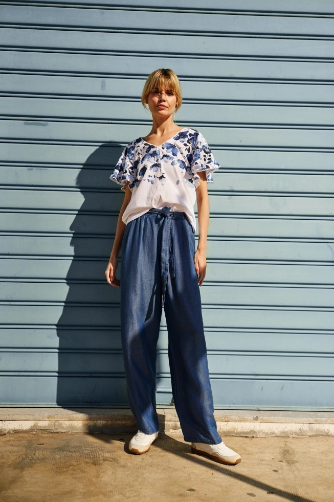 WOMEN'S PANTS L-SP-4619 D.BLUE