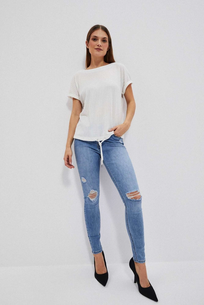 KOSZULKA DAMSKA L-TS-4024 OFF WHITE