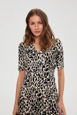 WOMEN'S DRESS L-SU-4910 CREAM