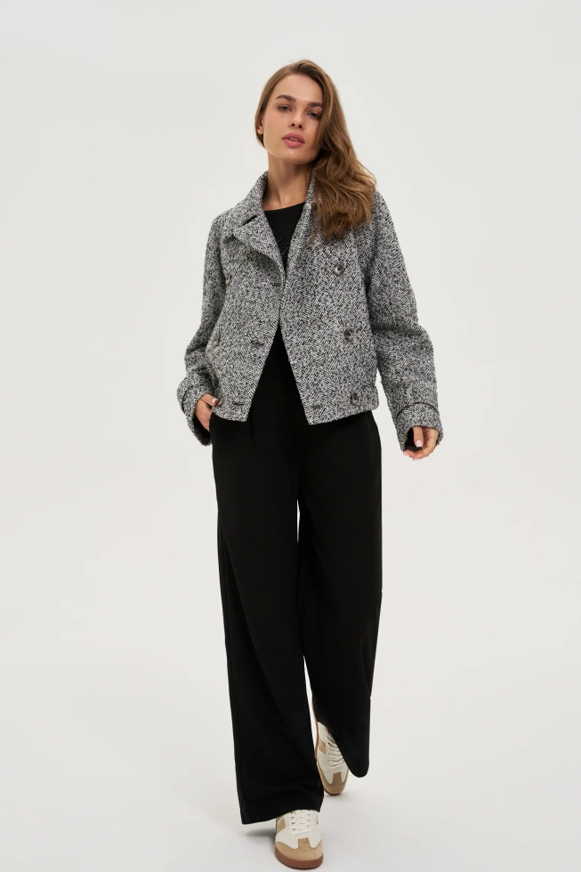 WOMEN'S JACKETS Z-KU-4814 WHITE_BLACK