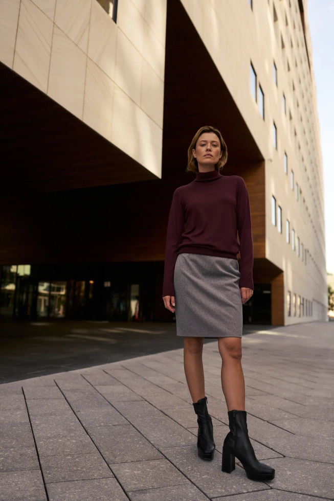 WOMEN'S SWEATER Z-SW-4809 BURGUNDY