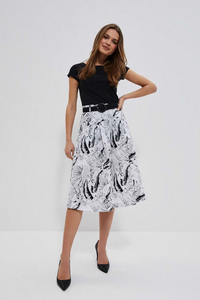 Patterned cotton skirt