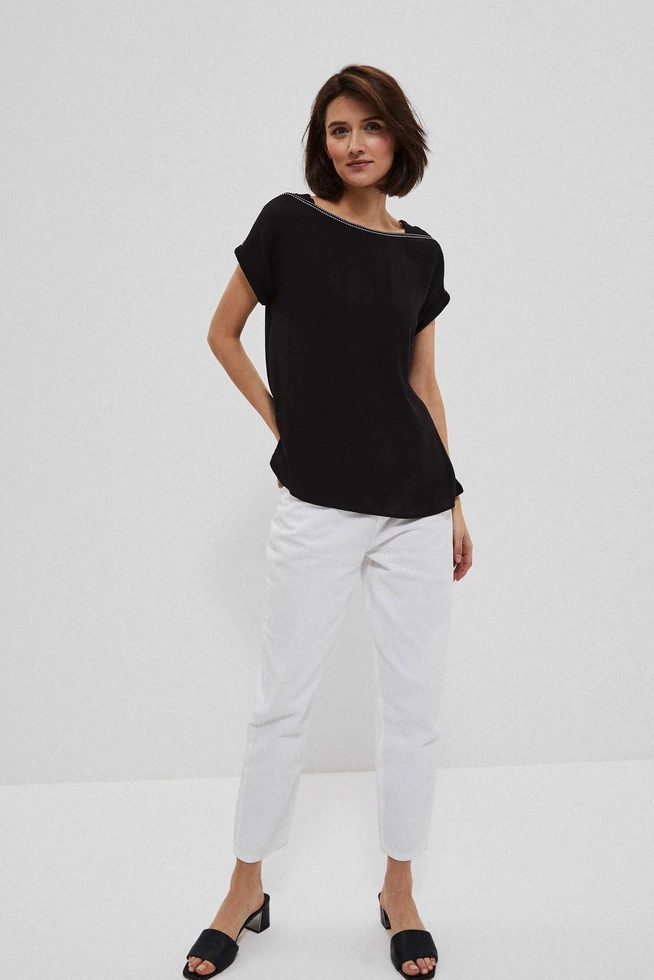 Plain viscose blouse