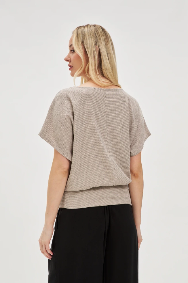 WOMEN'S TSHIRT L-TS-4664 L.BEIGE-set