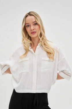 WOMEN'S SHIRT L-KO-4658 WHITE