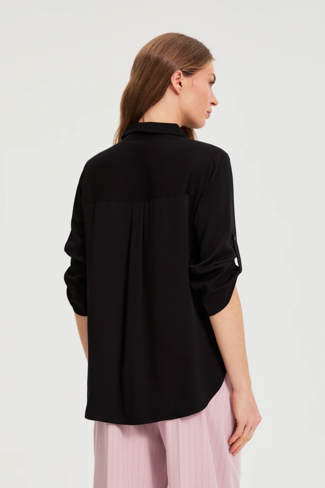 WOMEN'S SHIRT L-KO-4918 BLACK