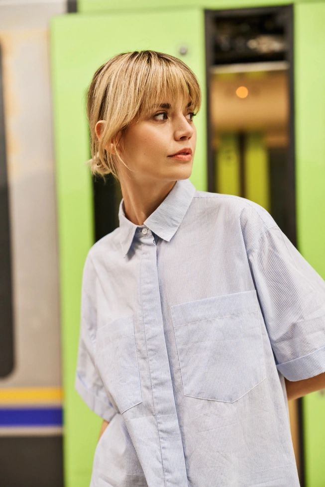 WOMEN'S SHIRT L-KO-4657 WHITE_L.BLUE-set