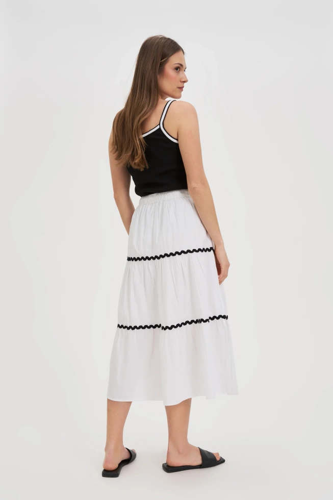 SPÓDNICA DAMSKA L-SC-4617 WHITE-pakiet