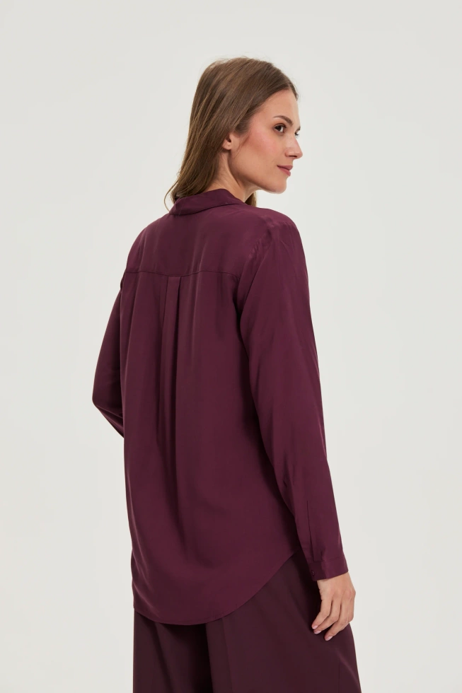 WOMEN'S SHIRT Z-KO-4822 BURGUNDY